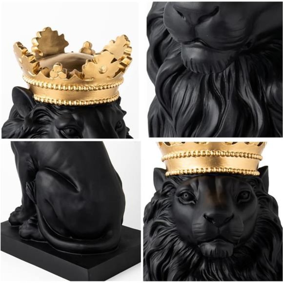 NEW - Lion Statue Outdoor Collectible Figurines - Home & Office Decor for Desk - Picture 4 of 6